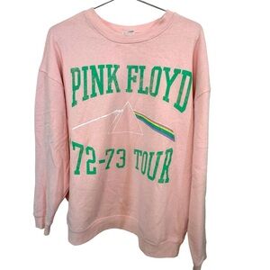 Retro High End Pink Floyd Oversized PINK 1972 Tour Crew Sweatshirt Women’s M
